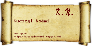 Kuczogi Noémi névjegykártya